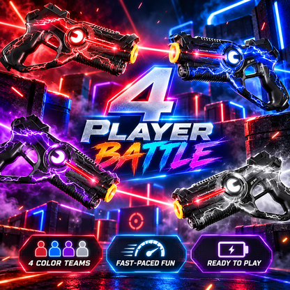 🔥 50% OFF Rechargeable Laser Tag Set 🚀 2 Player Battle Game For Family & Friends Indoor Fun
