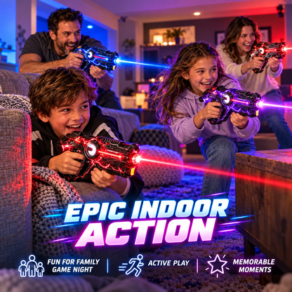 🔥 50% OFF Rechargeable Laser Tag Set 🚀 2 Player Battle Game For Family & Friends Indoor Fun