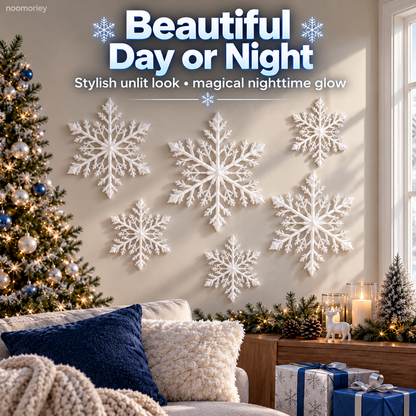 ❄️  Snowflake Wall LED Lights  – Blue & White Christmas Holiday Decor