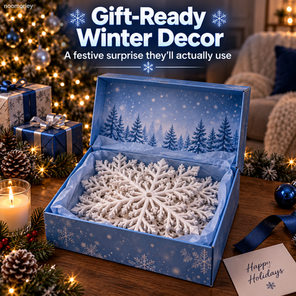 ❄️  Snowflake Wall LED Lights  – Blue & White Christmas Holiday Decor