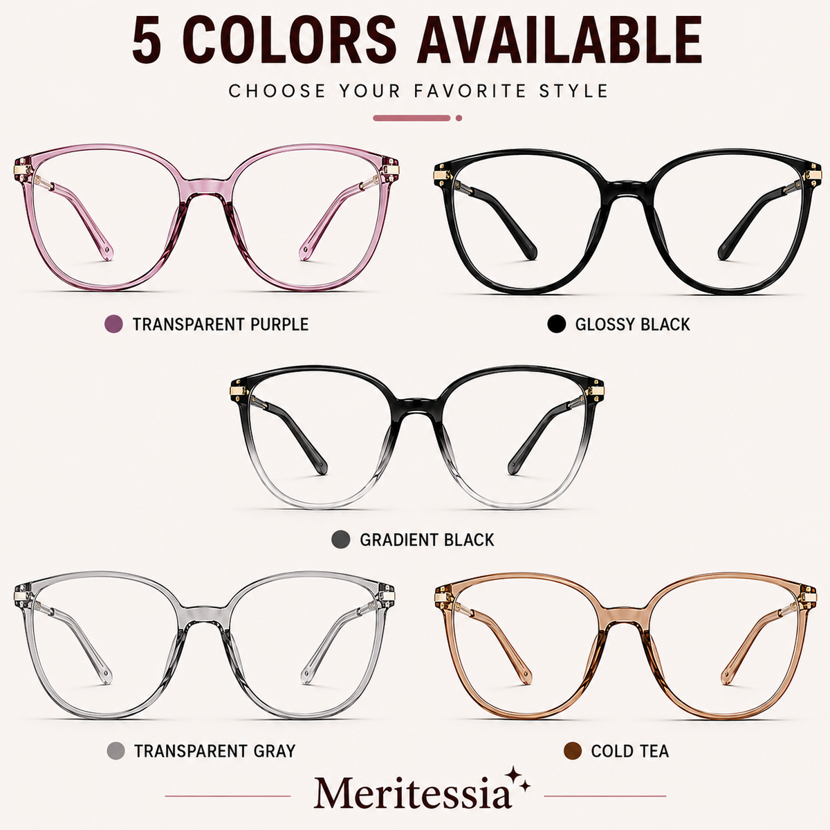 🕶️ Oversized Fashion Prescription Glasses – Trendy Photochromic Lenses with Blue Light Blocking ✨