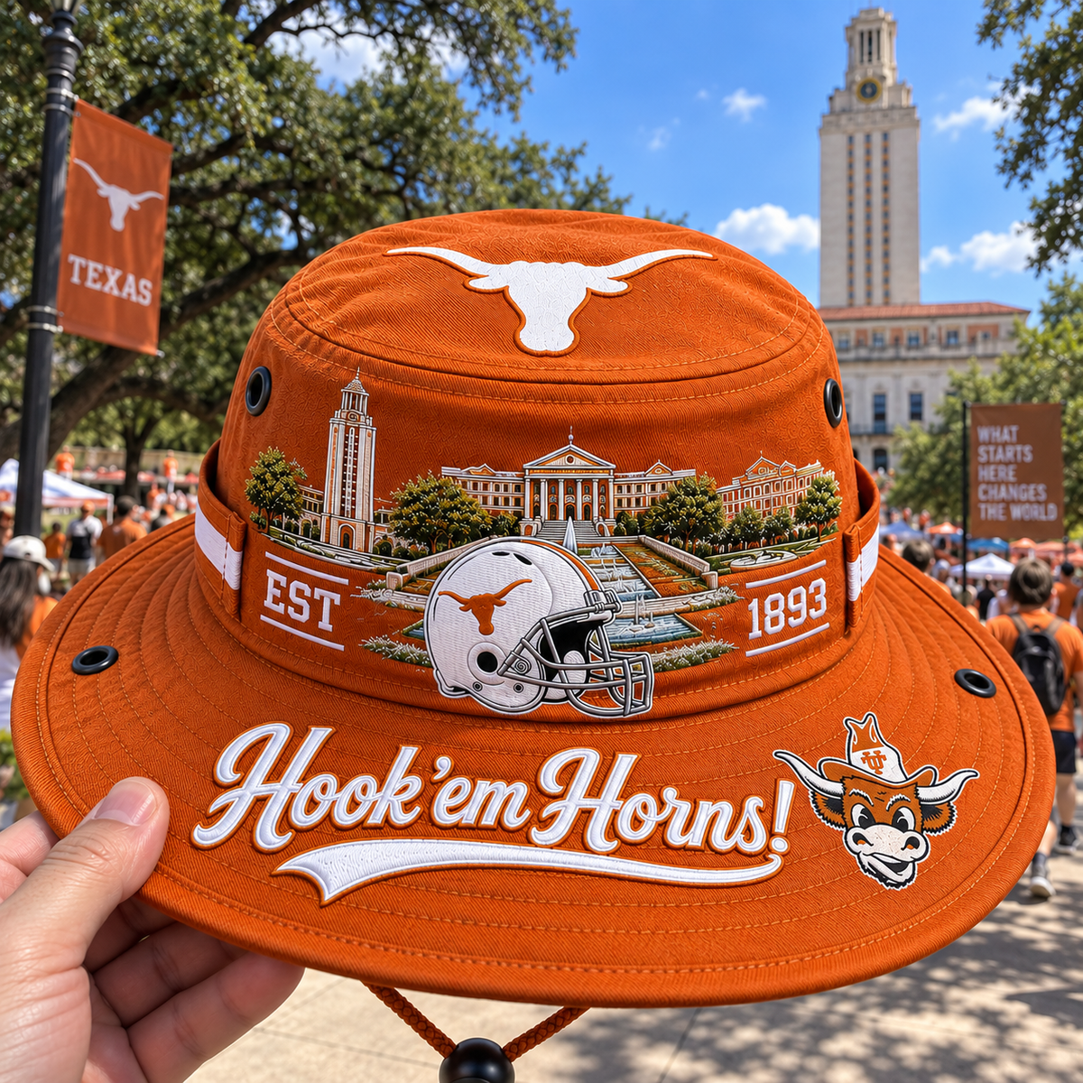 🇺🇸 Last Day Promo: 50% OFF🤘🐂Hook 'em Horns Boonie Hat🏈