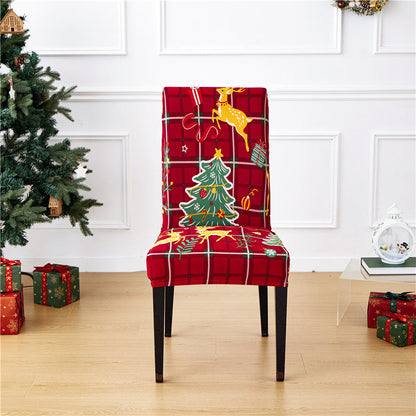 🎅 Christmas Chair Cover – Festive Santa Dining Chair Slipcover, Holiday Home Decor for Instant Christmas Makeover