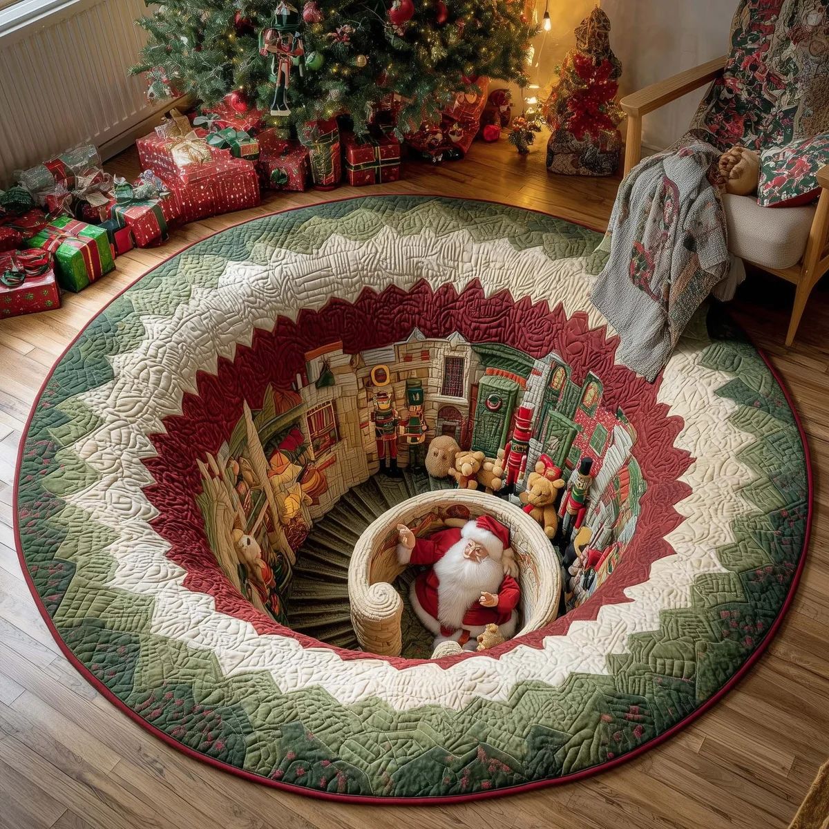 🎄Christmas 3D Optical Illusion Rug