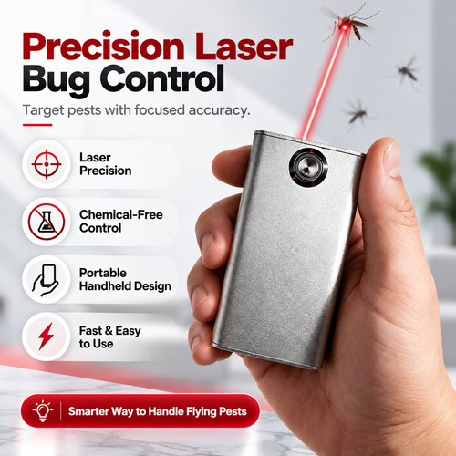 ⚡ Precision Laser Bug Control – Rechargeable Chemical-Free Handheld Pest Targeting Device