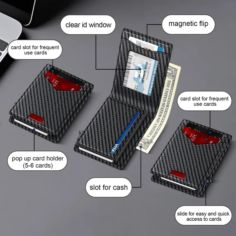 🔥Flash Sale: 40% OFF⚡Men's RFID Minimalist Pop-Up Bifold Wallet