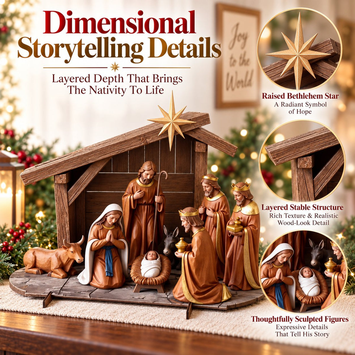 ✝️Christmas Nativity Scene Decor  | Bring The True Meaning Of Christmas Home！！！