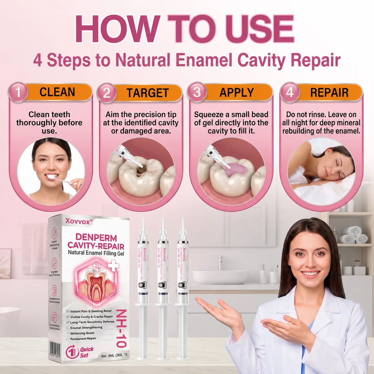 DenPerm Cavity-Repair Natural Enamel Filling Gel