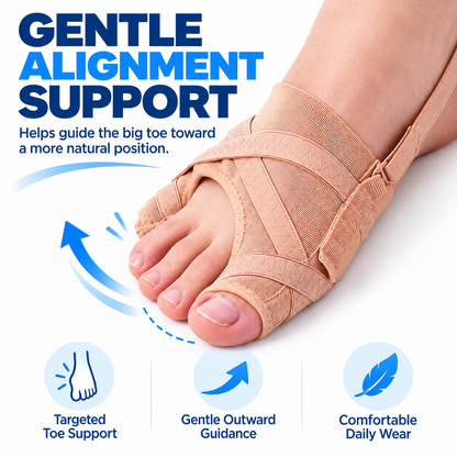 🦶 5-Level Adjustable Big Toe Corrector – Toe-to-Heel Alignment Support for Everyday Comfort