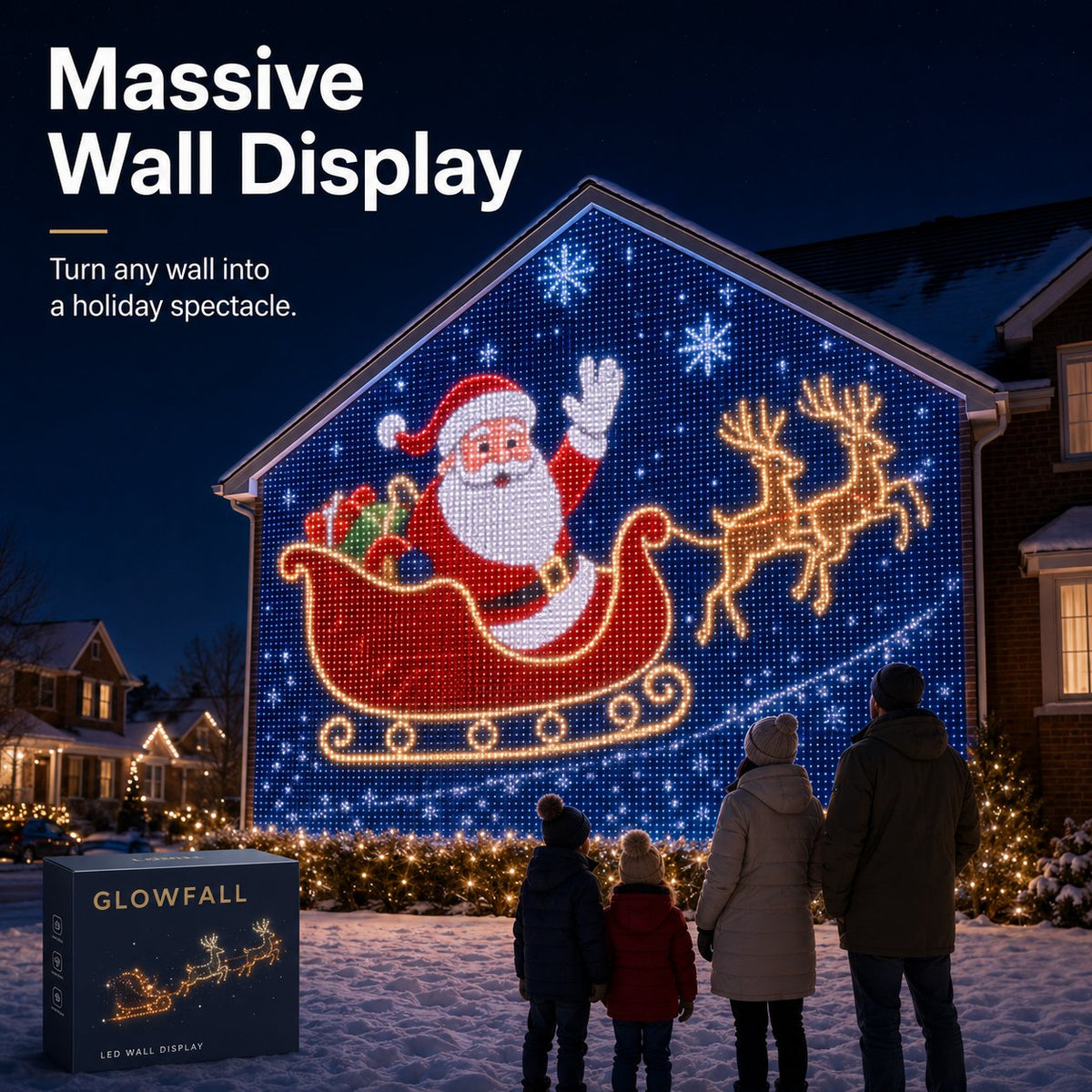 🎄✨Christmas LED House Net & Smart Outdoor Wall Curtain Light！！！