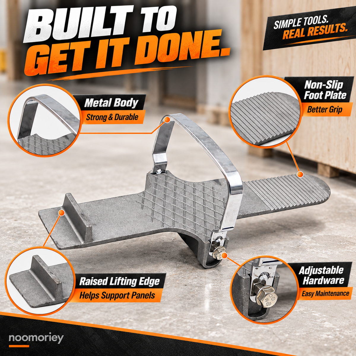 🚪 StepLift Panel Lifter – Foot-Powered Installation Tool