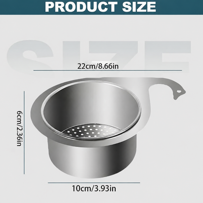 🦢 Swan-Shaped Sink Strainer – Stainless Steel, Traps Food Debris, Fits Standard Drains
