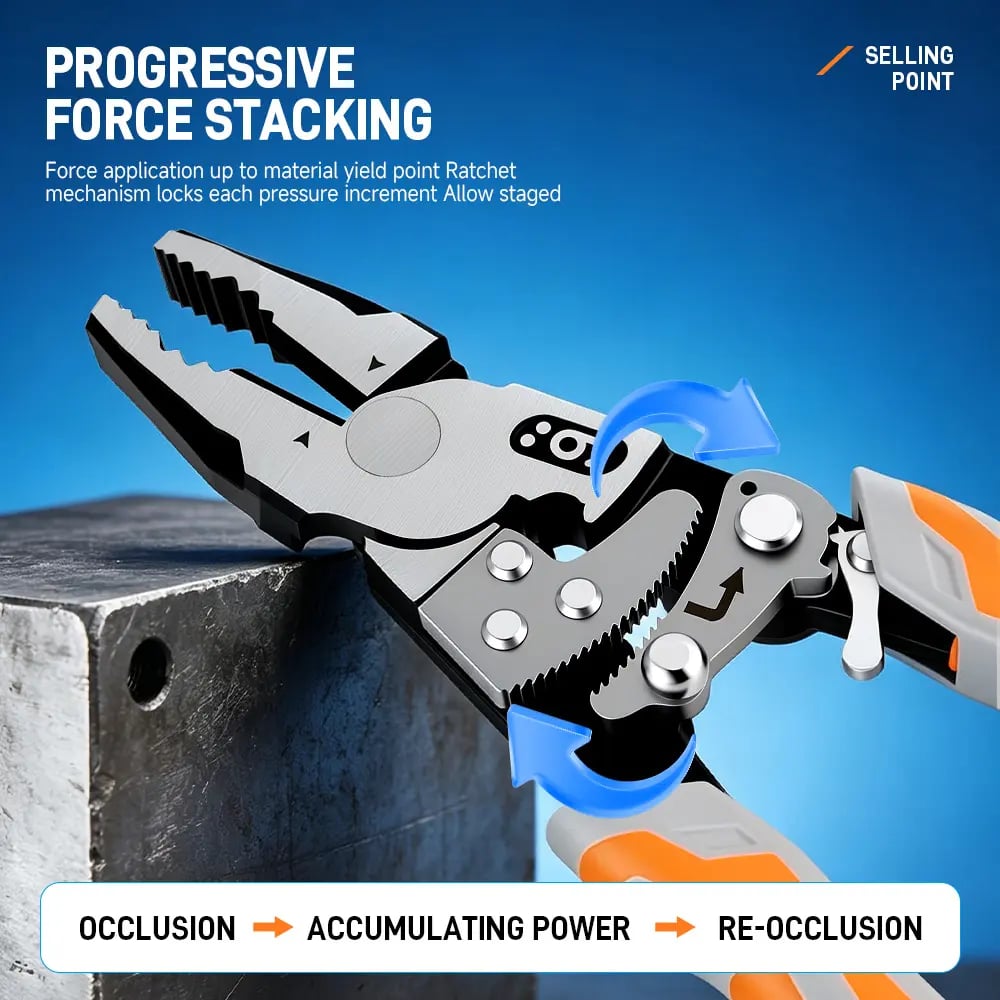 🔧Self-Locking Ratchet Pliers — Lock, Hold & Work Without Constant Squeezing