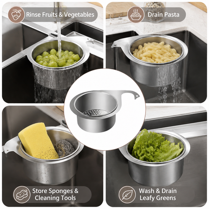 🦢 Swan-Shaped Sink Strainer – Stainless Steel, Traps Food Debris, Fits Standard Drains