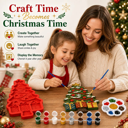 🎄 DIY Christmas Tree Mold & Paint Craft Kit