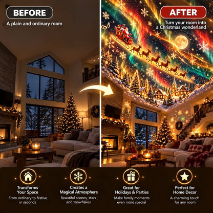 🎄 Magical Christmas Projection Night Light – Transform Any Room Into A Holiday Wonderland