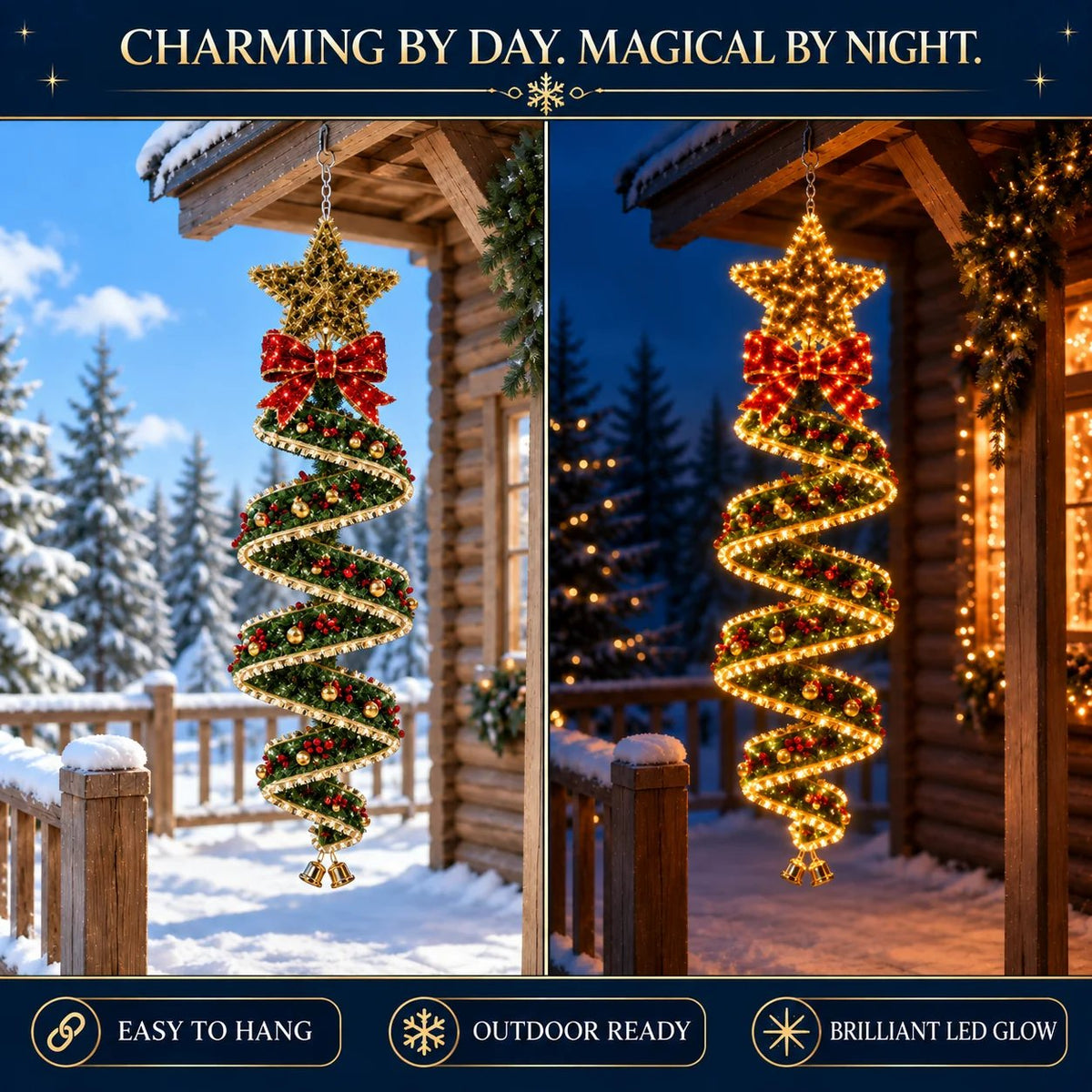 🎄Last day for 49% off🎄Christmas Magic Spiral™ Hanging LED Light Collection