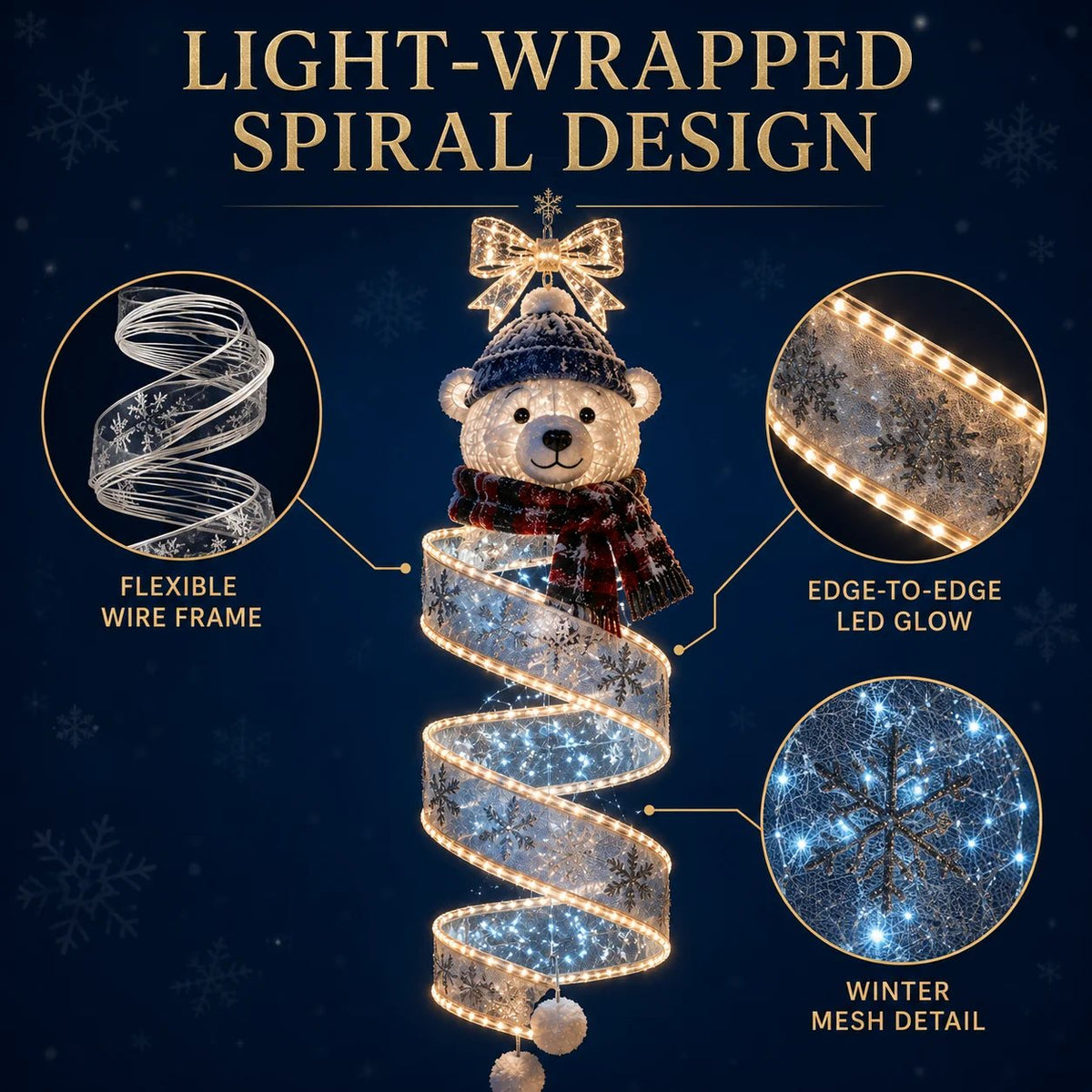 🎄Last day for 49% off🎄Christmas Magic Spiral™ Hanging LED Light Collection