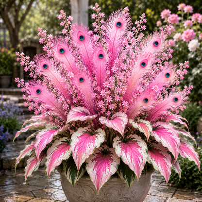 🦚 Rare Peacock Flame Hosta Seeds🌸Brilliant Orange Plumes & Collector's Garden Beauty-