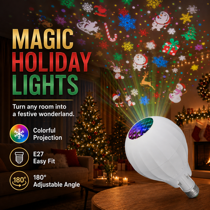 🎁2026 New Arrivals 50% OFF💥🎄 Turn Any Room Into a Christmas Wonderland! ✨ 16-Pattern Rotating Projector Bulb